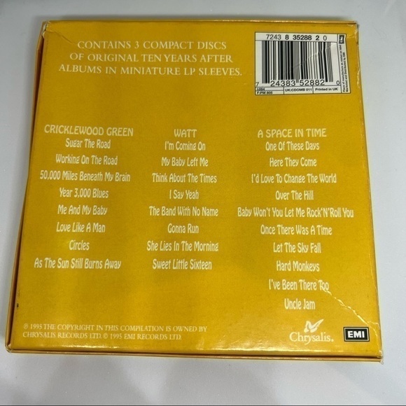 EUC-TEN Years After-Original 3CD Box Set-Original Albums in Mini LP Sleeves-Rare - Picture 2 of 16